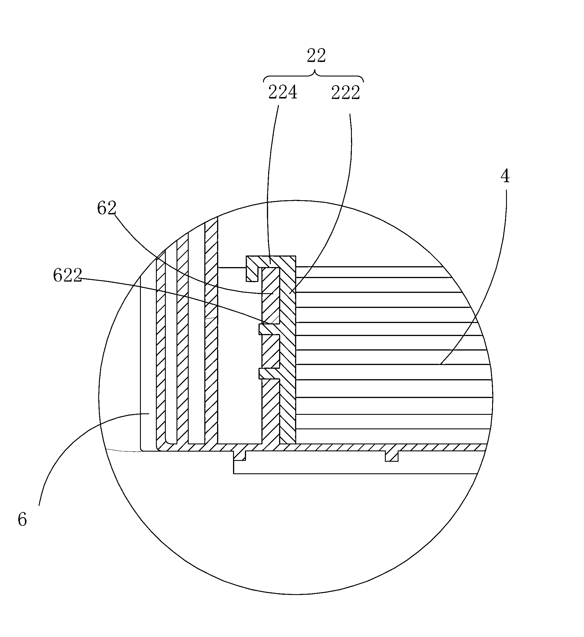 Liquid crystal glass panel packaging structure