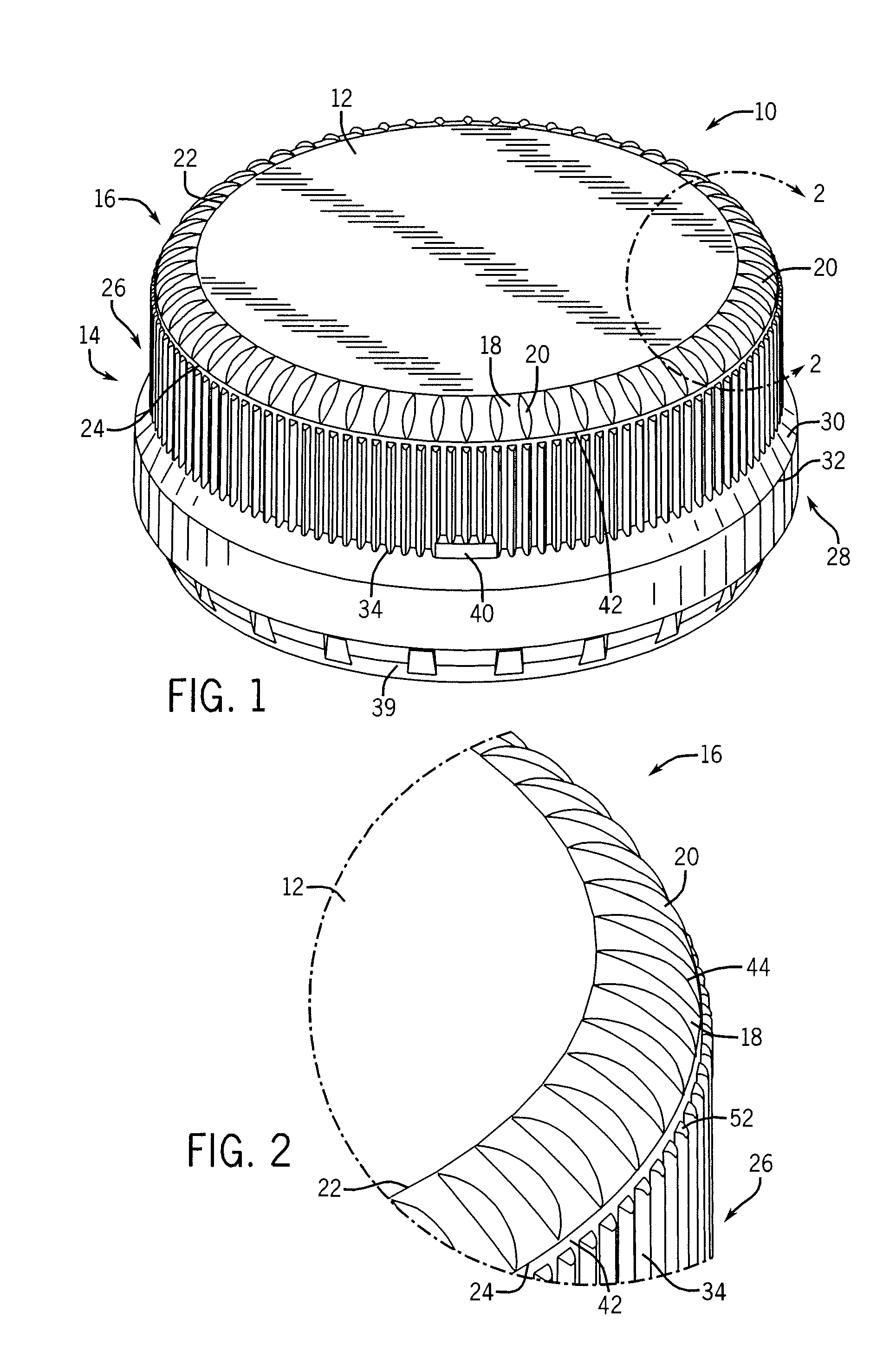 Impact resistant closure