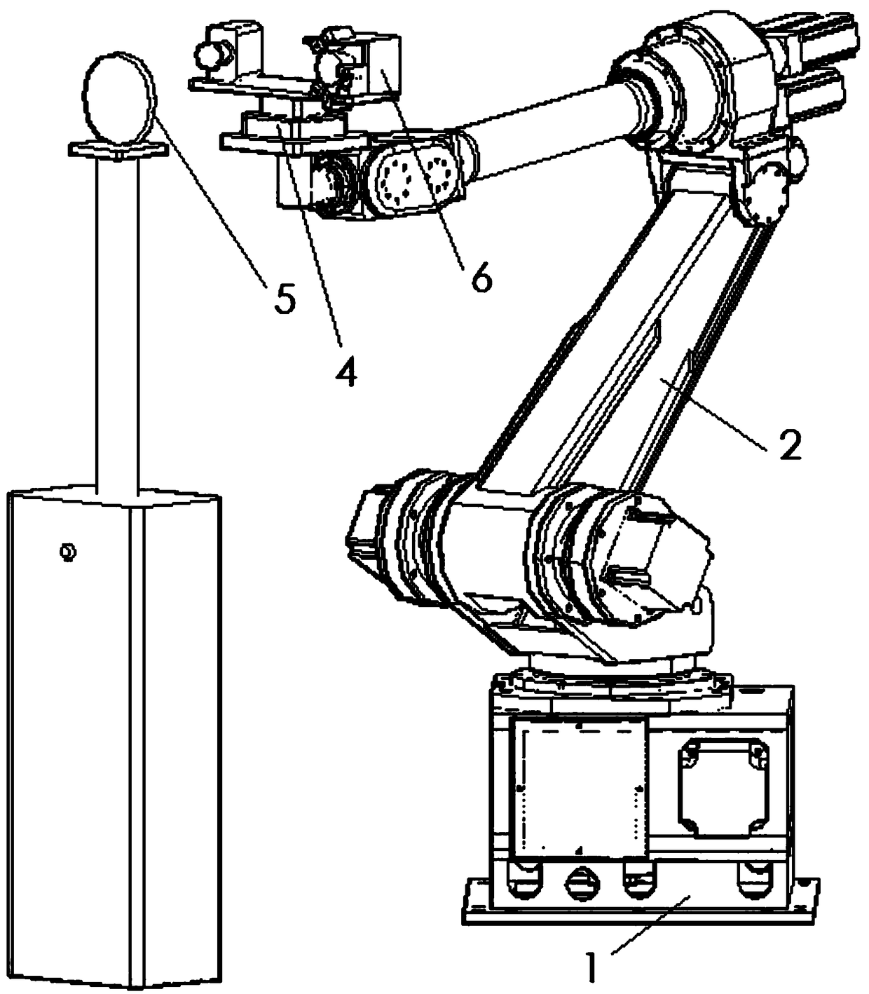 Manipulator repeated positioning accuracy measuring device and method based on digital speckle interference