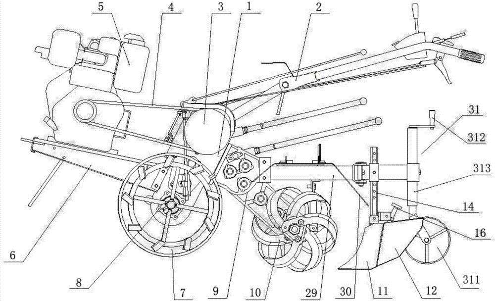 Adjustable ditcher