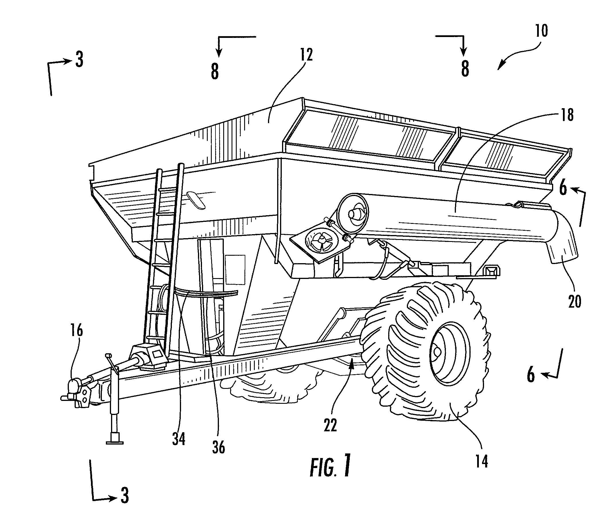 Hydraulic system having manifold with remote control for grain cart