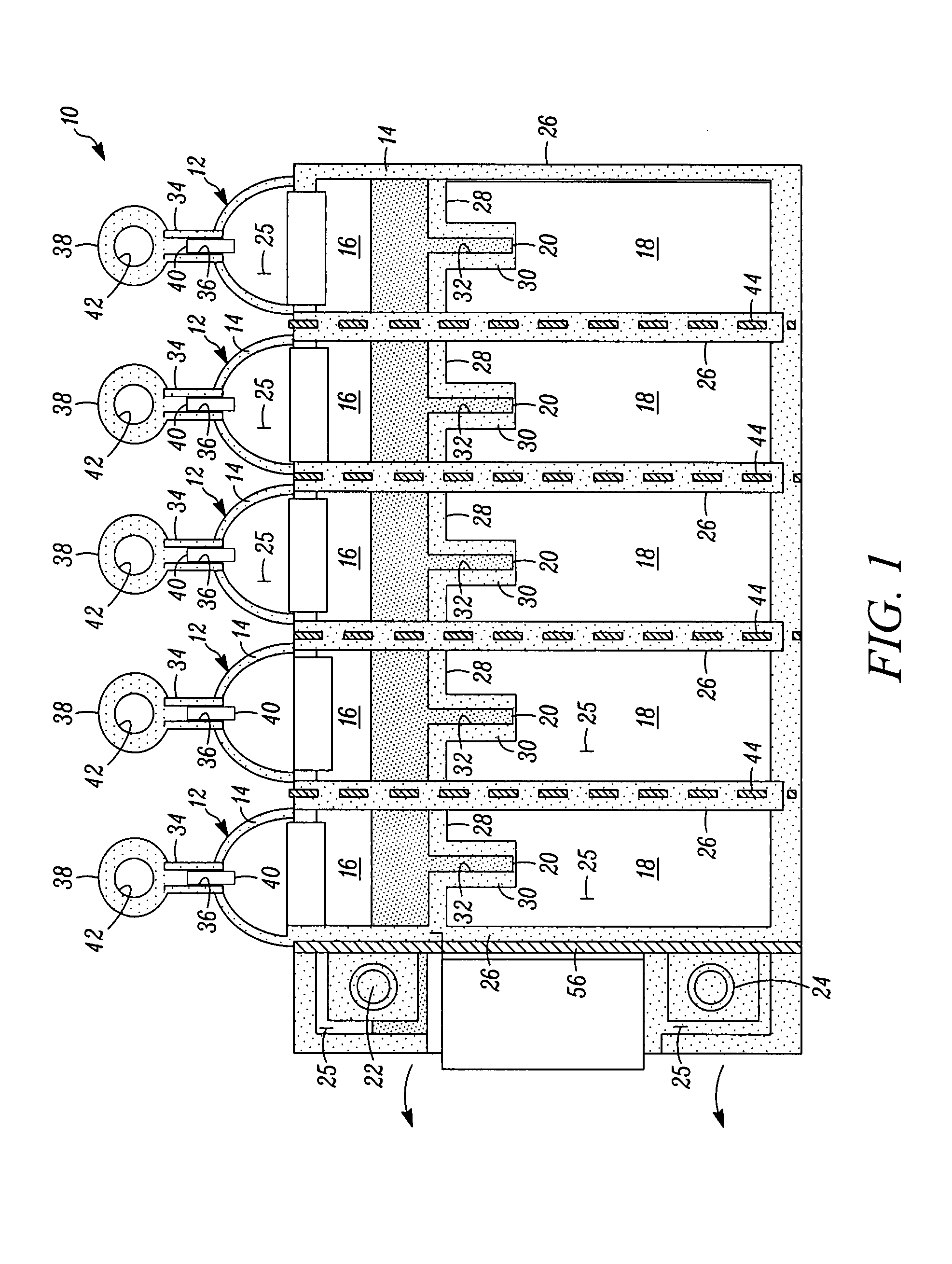 Delivery device with separate chambers connectable in fluid communication when ready for use, and related method