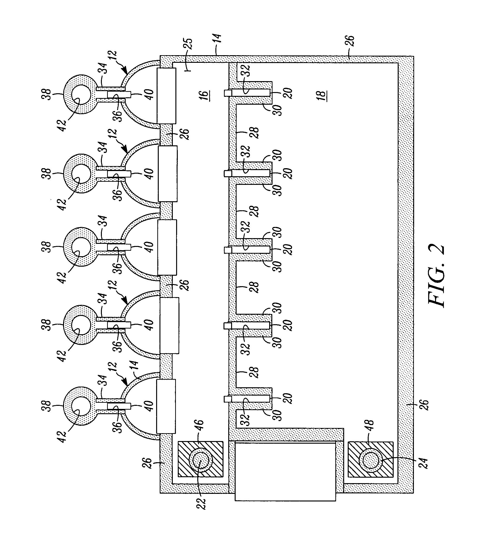 Delivery device with separate chambers connectable in fluid communication when ready for use, and related method