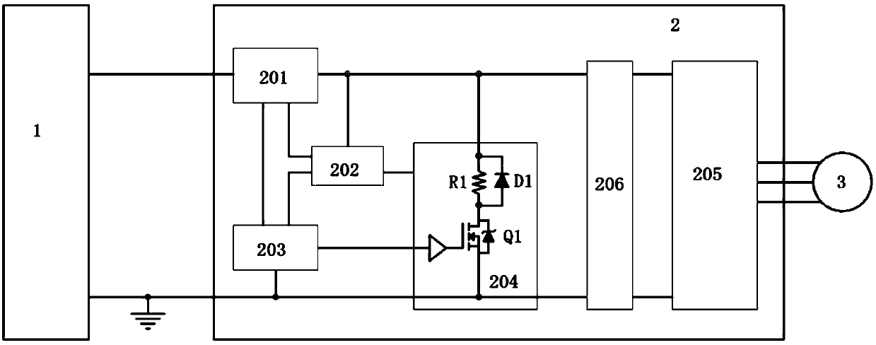 Motor back electromotive force energy feedback and discharge system