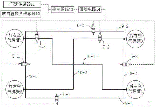 Combined type interconnected air suspension and interconnection mode control method thereof