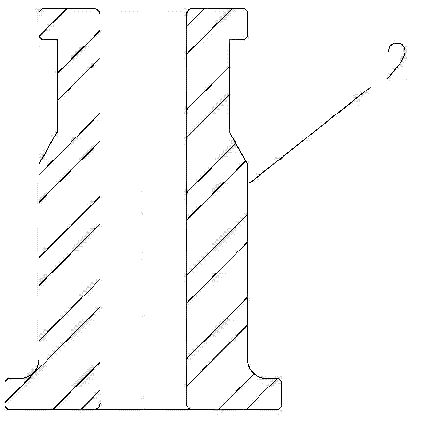 Mould device for removing trimming of power material forming at a time through mould pressing