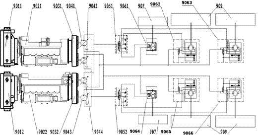 Support transport vehicle with double engines