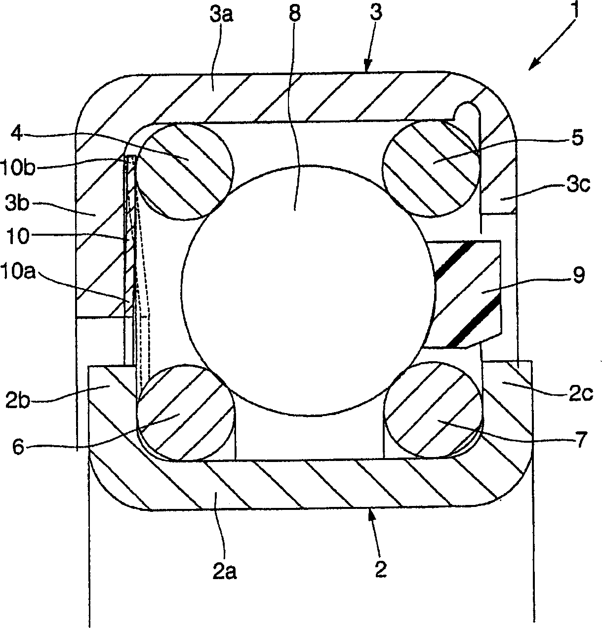 Antifriction bearing for a steering column