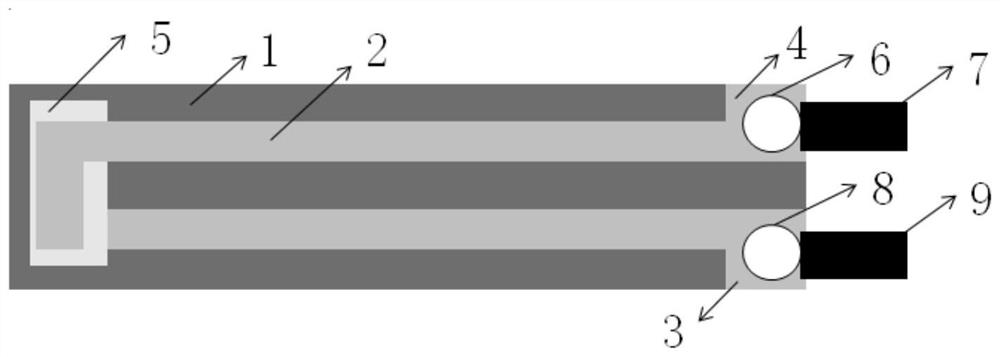 Flexible vibration sensor based on PVDF film and preparation method thereof