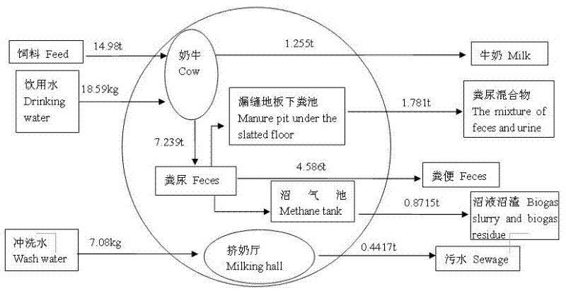 Dairy cow ecological breeding model with combination of farming and animal husbandry