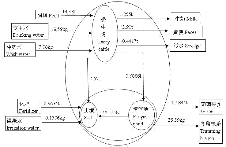 Dairy cow ecological breeding model with combination of farming and animal husbandry