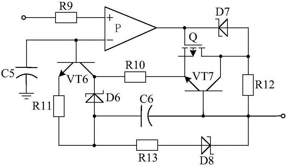 Three-end voltage-stabilizing filtering resonant-type temperature alarm system used for carbon furnace