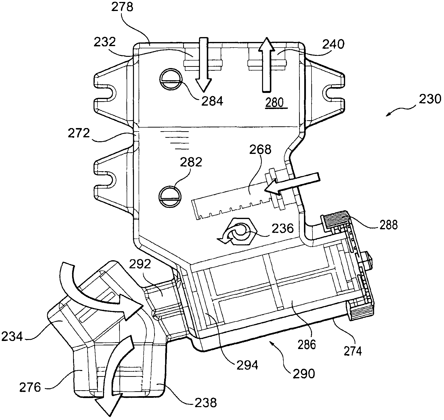 A water storage and distribution system having a water tank by pass