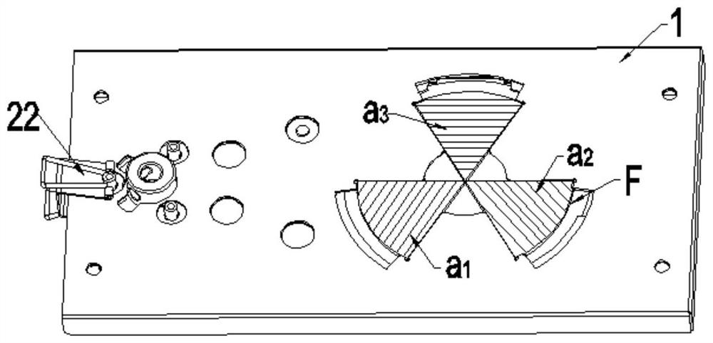 Tool for mounting color filter on multi-color lens support plate and pasting process thereof