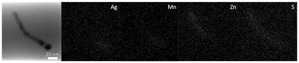 Preparation method of one-dimensional heterogeneous nano material of manganese sulfide and zinc sulfide