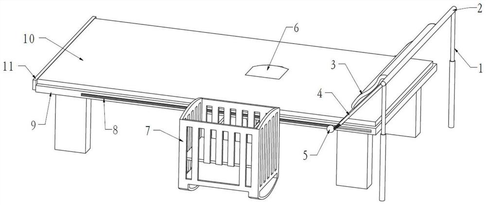 Combined mother and infant nursing bed easy to assemble