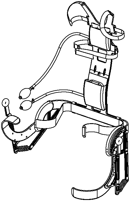 Waist-leg power-assisted supporting frame