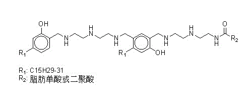 Cashew phenolic aldehyde amide epoxy hardener for four-season-general type anticorrosive paint and preparation method of cashew phenolic aldehyde amide epoxy hardener