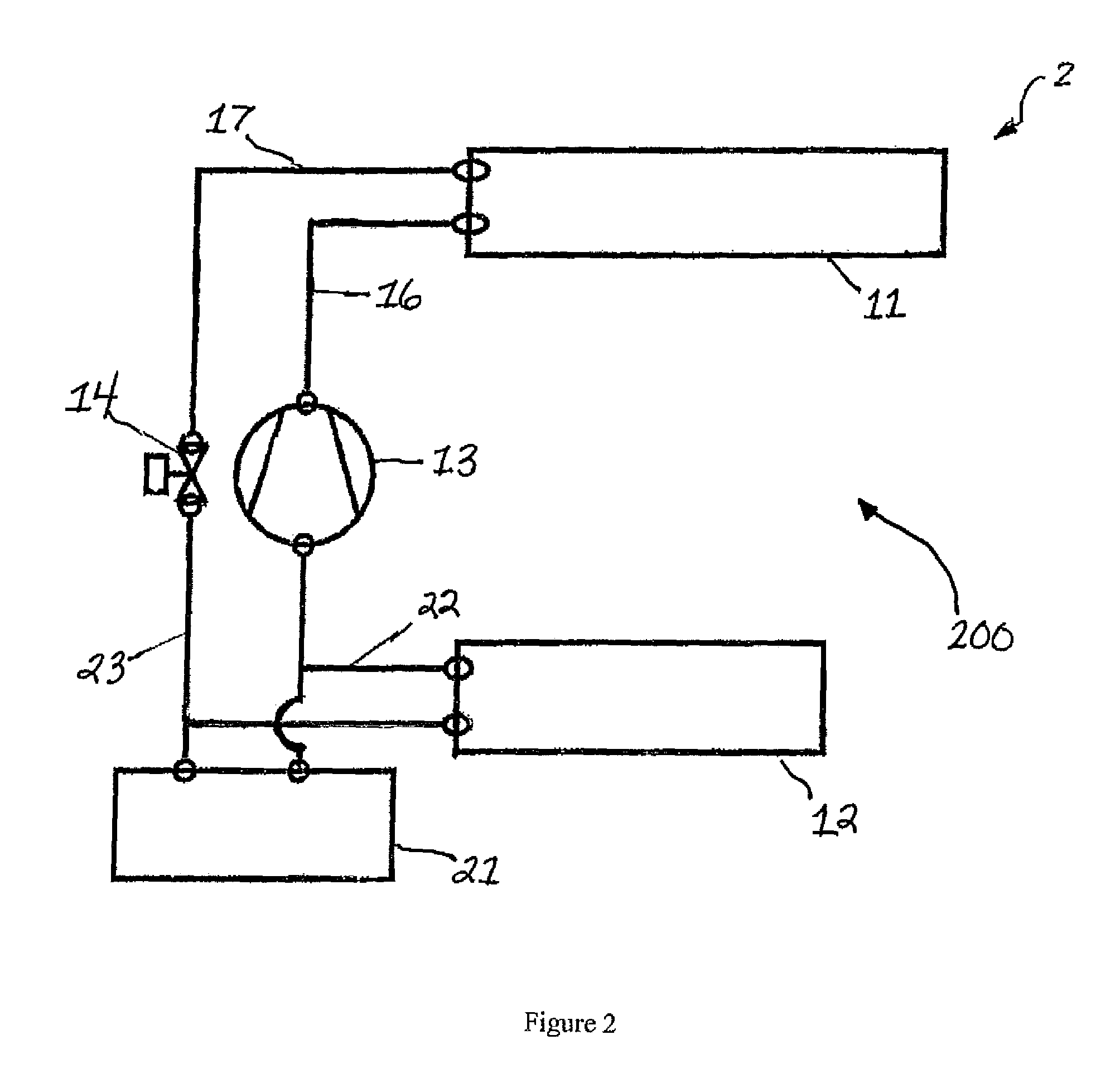 Modular air conditioning system with heat pump functionality