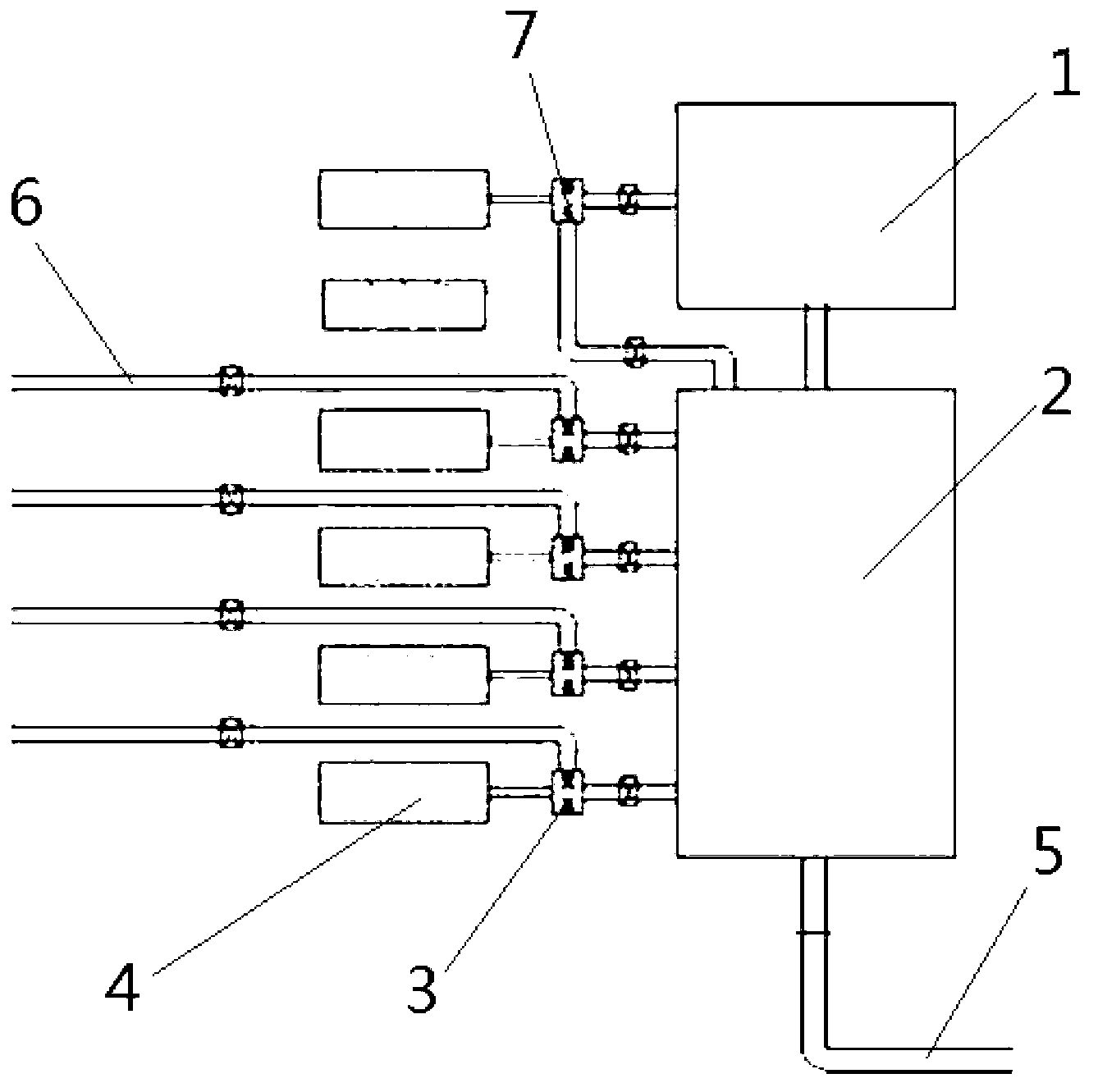 Open-type slurry collecting pool relay reclamation pump station system and construction method thereof