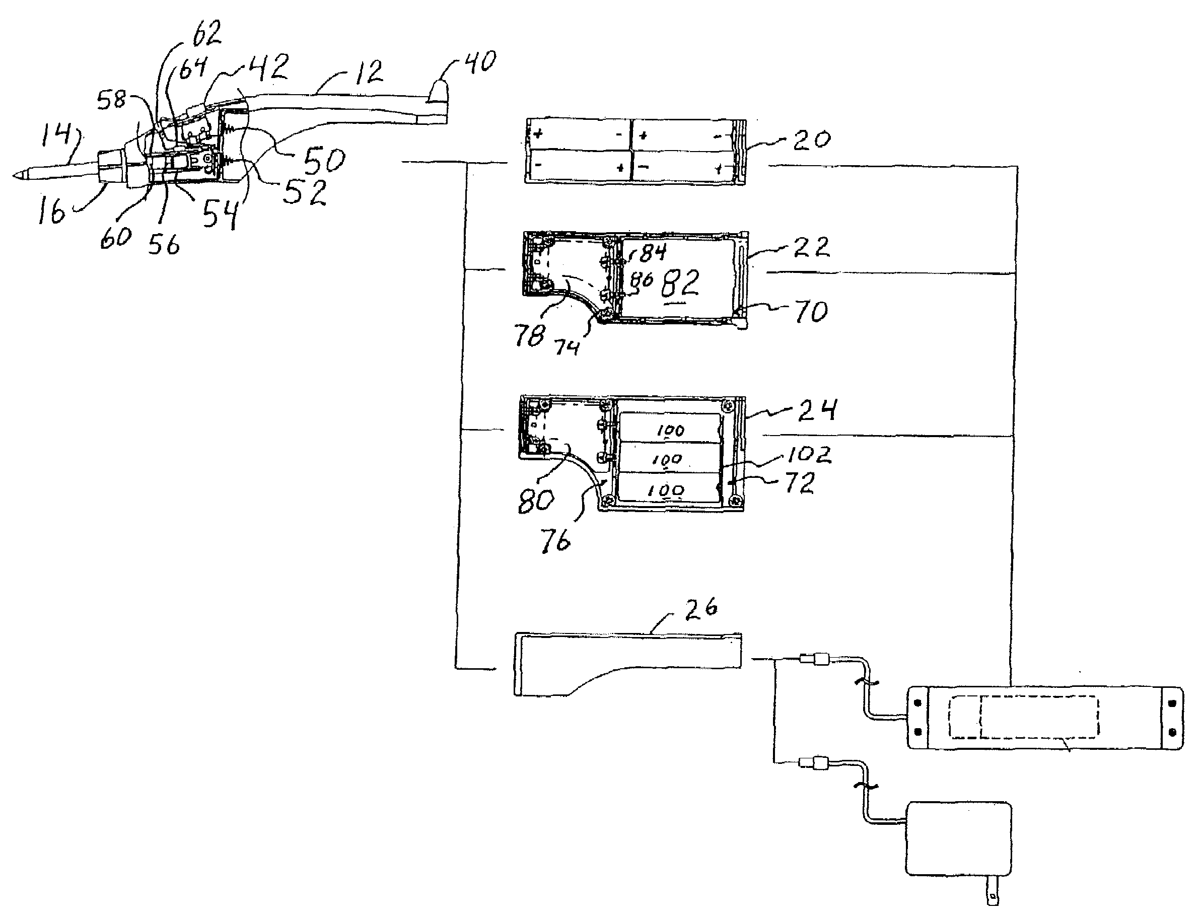 Soldering Device with Cartridge Type Battery Pac