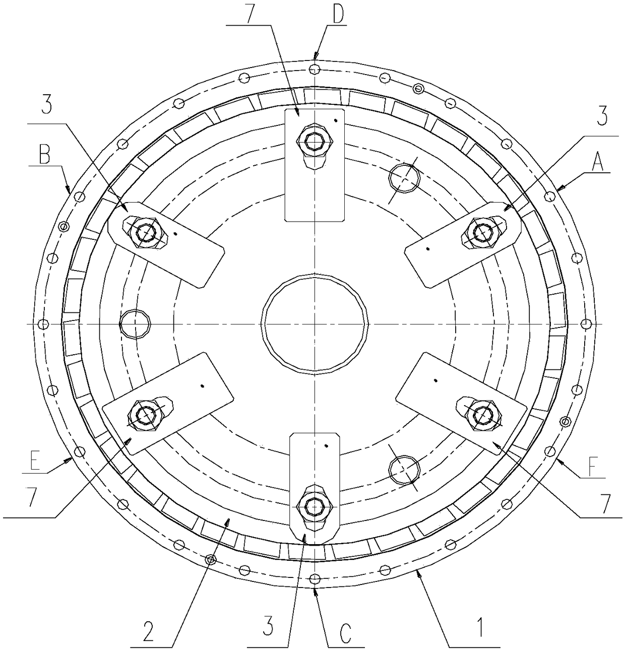 Annular thin-wall parts fixture and method for processing thin-wall outer surface of parts