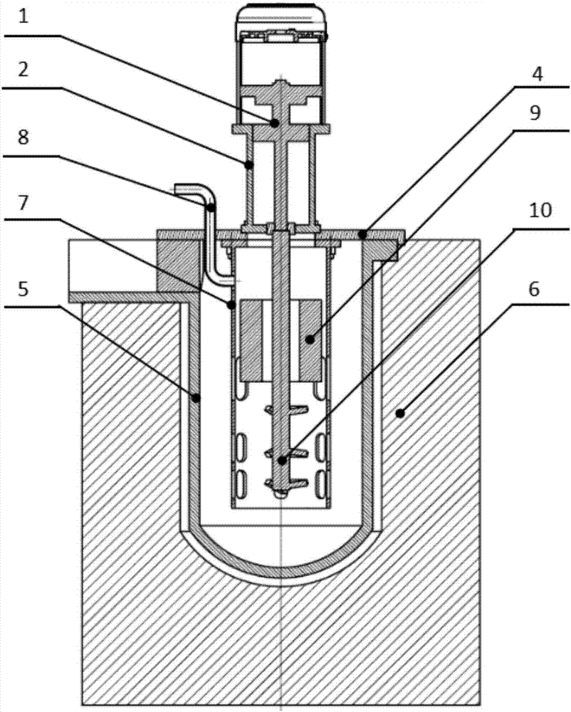 Device and method for efficiently preparing high-quality semi-solid aluminum alloy slurry