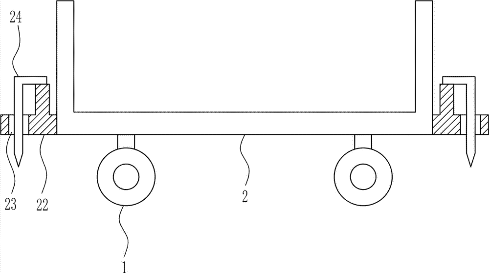 Auxiliary fixing device for planting nursery stocks in gardens