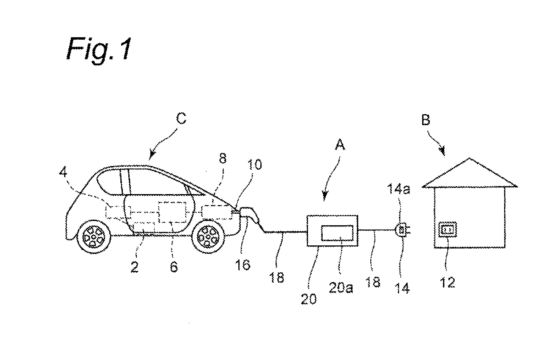 Charging cable for electrically-driven vehicle