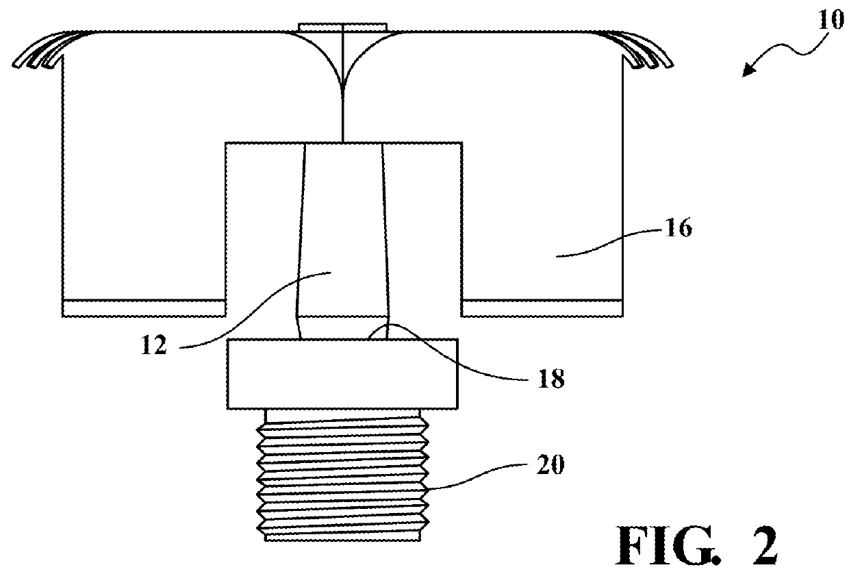 Fire sprinkler with flue-penetrating non-circular spray pattern