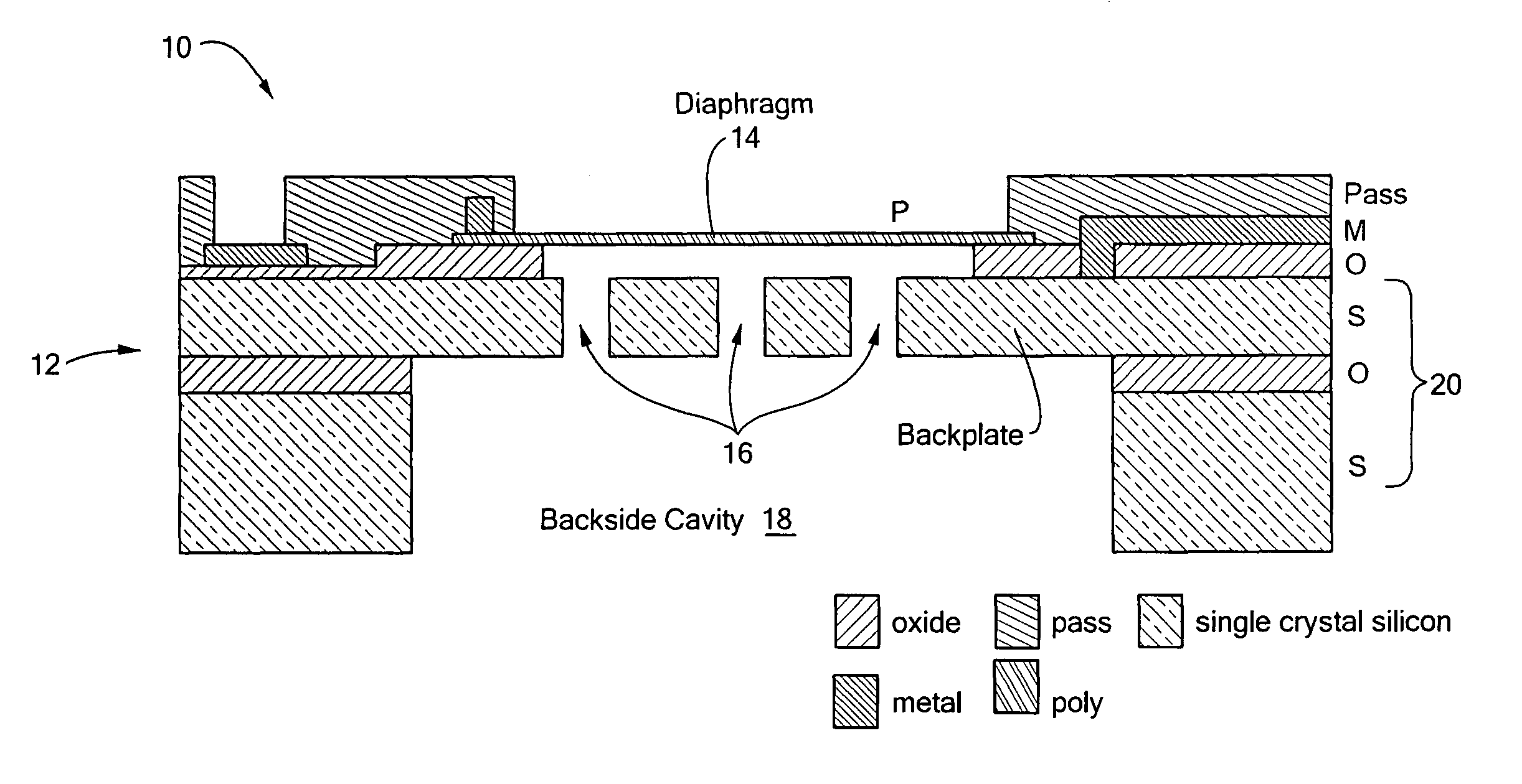 Support apparatus for microphone diaphragm