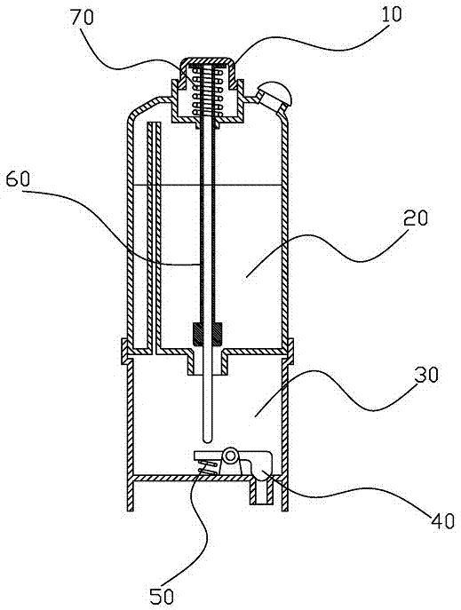 Device and method for quantitatively taking liquid seasonings