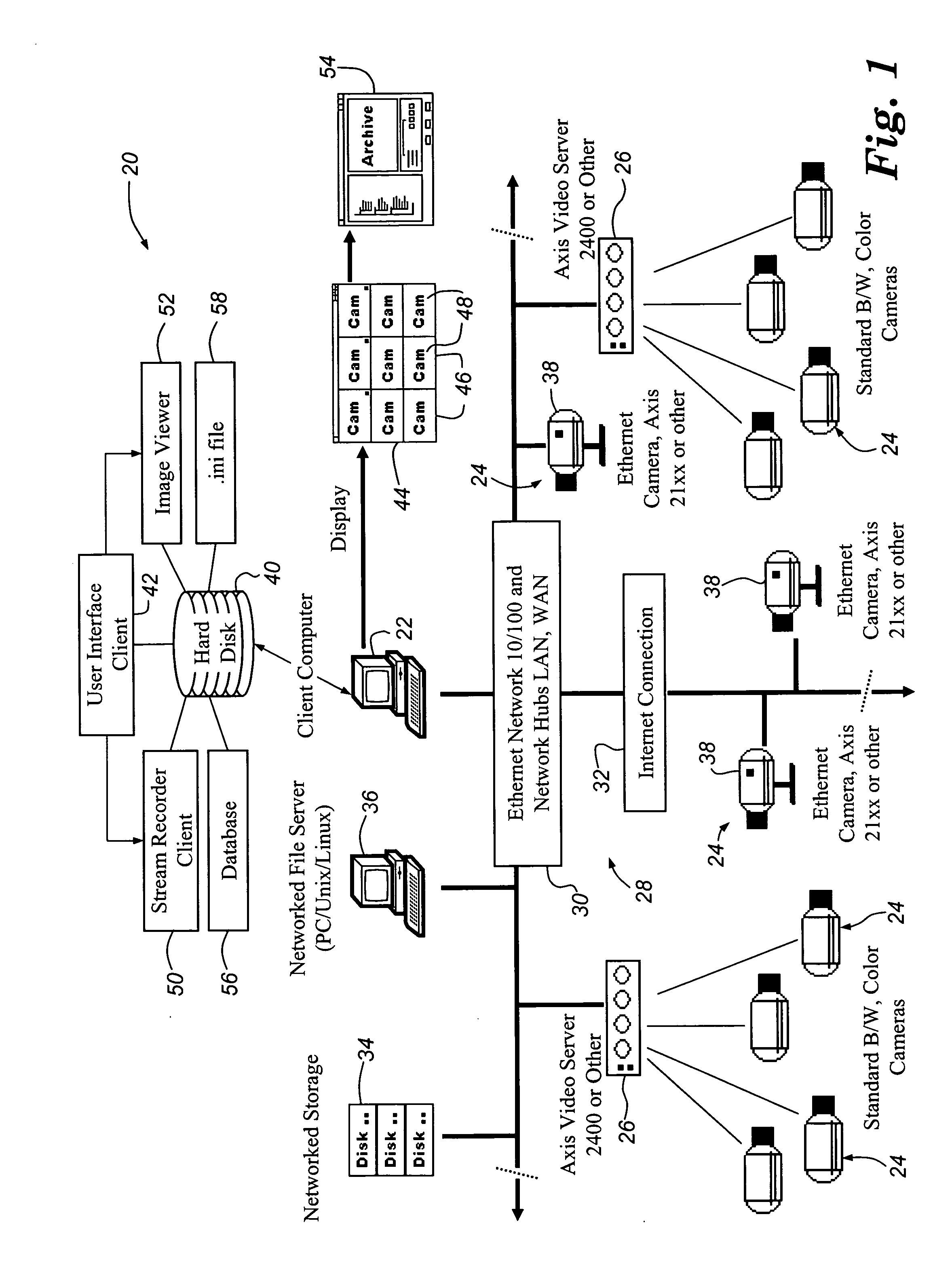 Digital video system using networked cameras