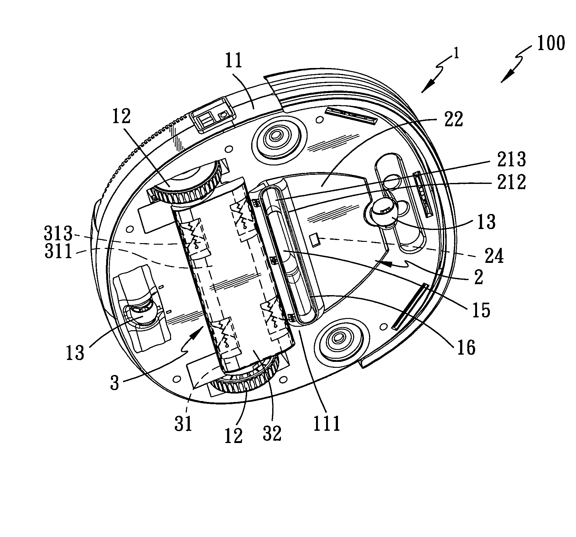 Self-moving vacuum cleaner