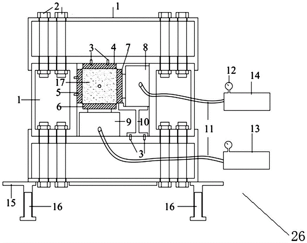 Experimental apparatus and method for static-pressure rock impact tunnel destroy