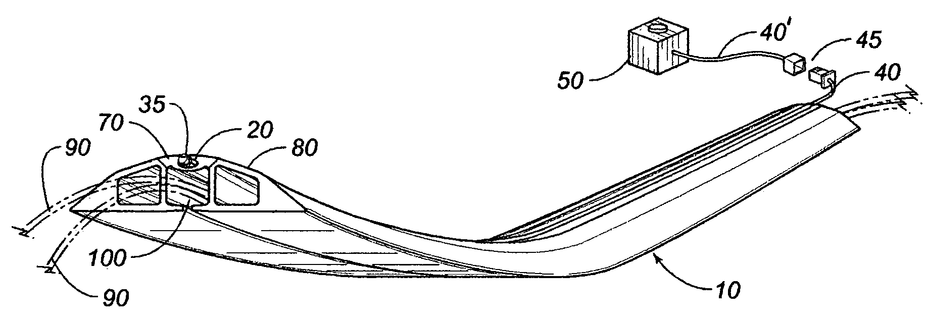 Illuminated anti-trip cable duct