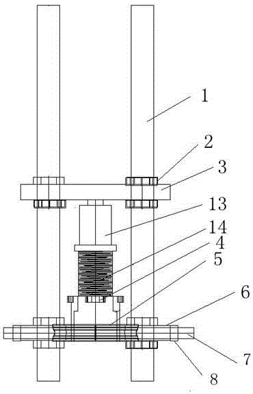 Emergency tool for facilitating dismounting roller ring on line