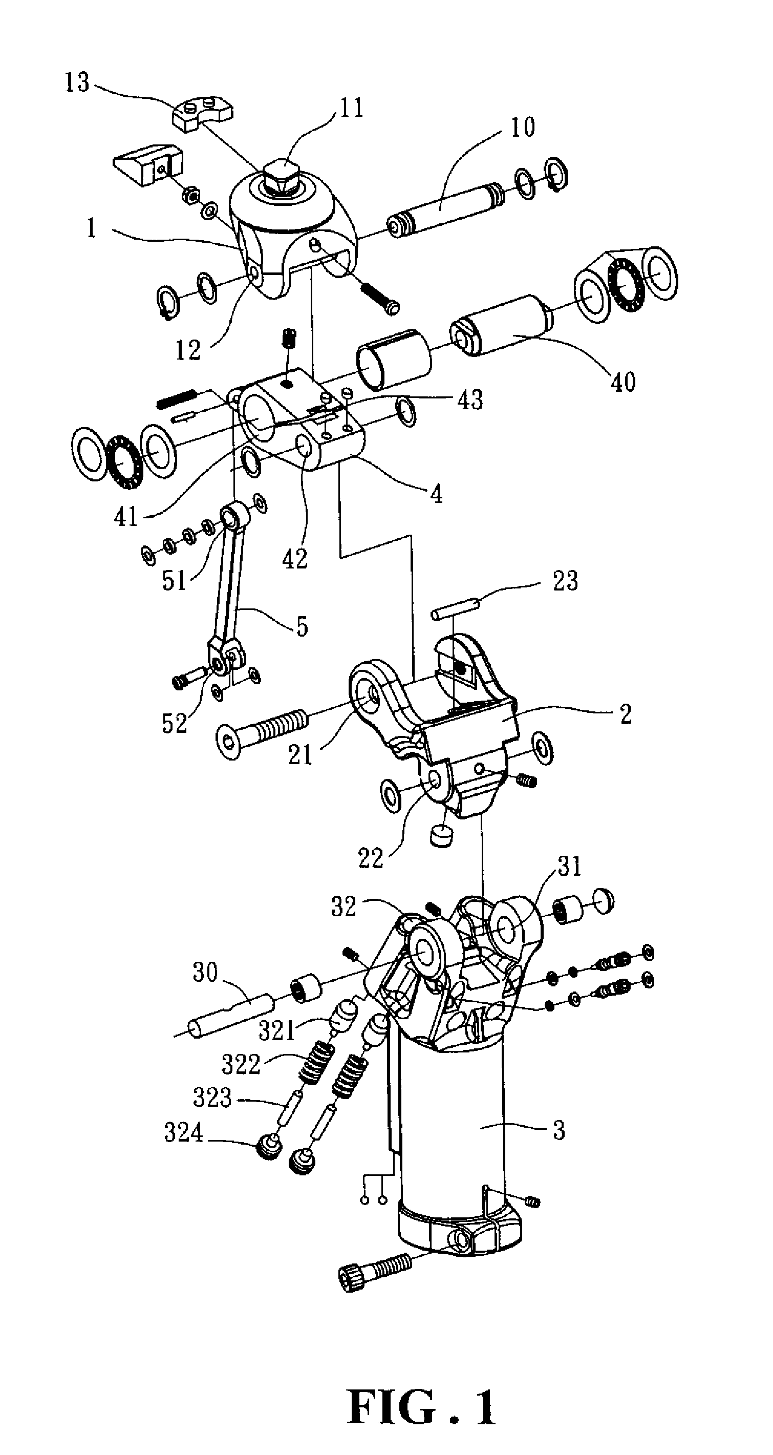 Anti-shock artificial knee joint structure