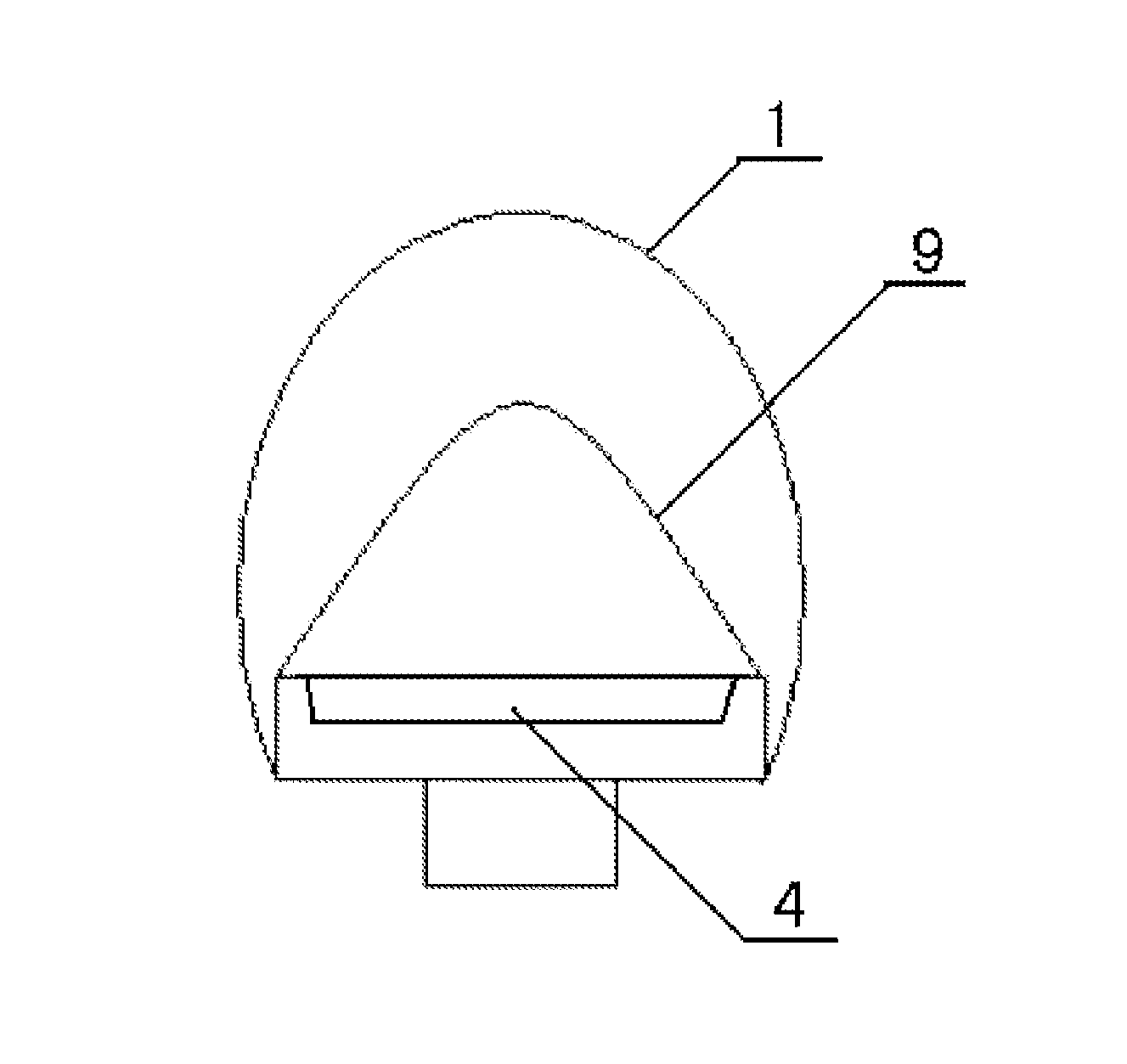 White LED Lamp Secondary Encapsulation Structure Capable of Reducing Blue-light Hazards