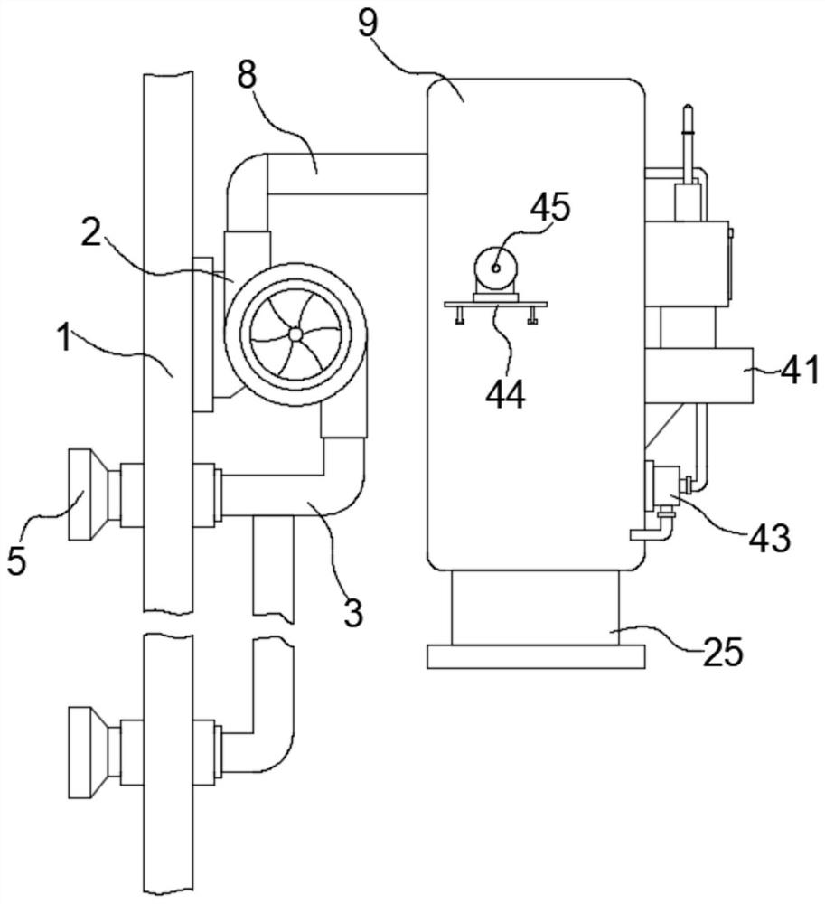 Reduction device for removing workshop fiber dust in zirconium sponge production