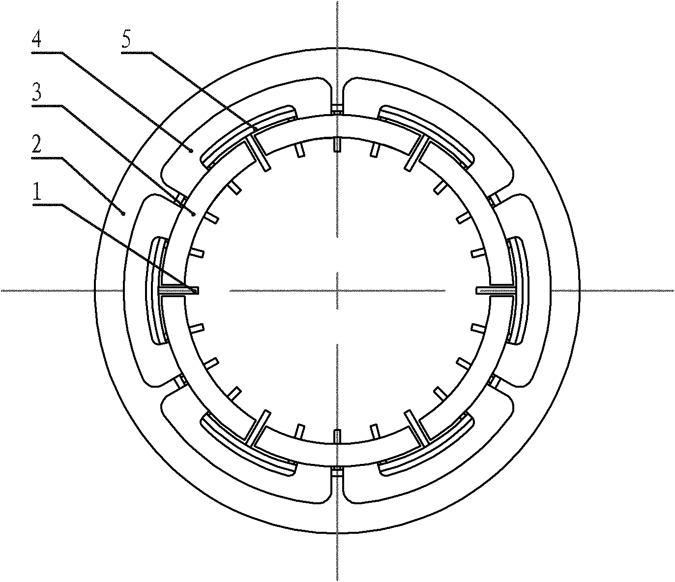 Efficient three-phase slot-free permanent magnet motor