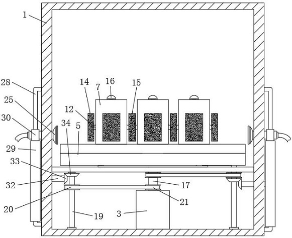 Anti-splashing device for paint spraying of aluminum alloy motor shell