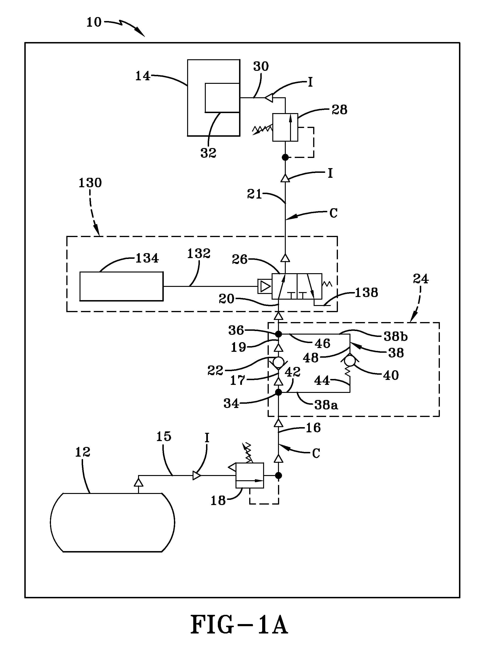 Tire inflation system with discrete deflation circuit