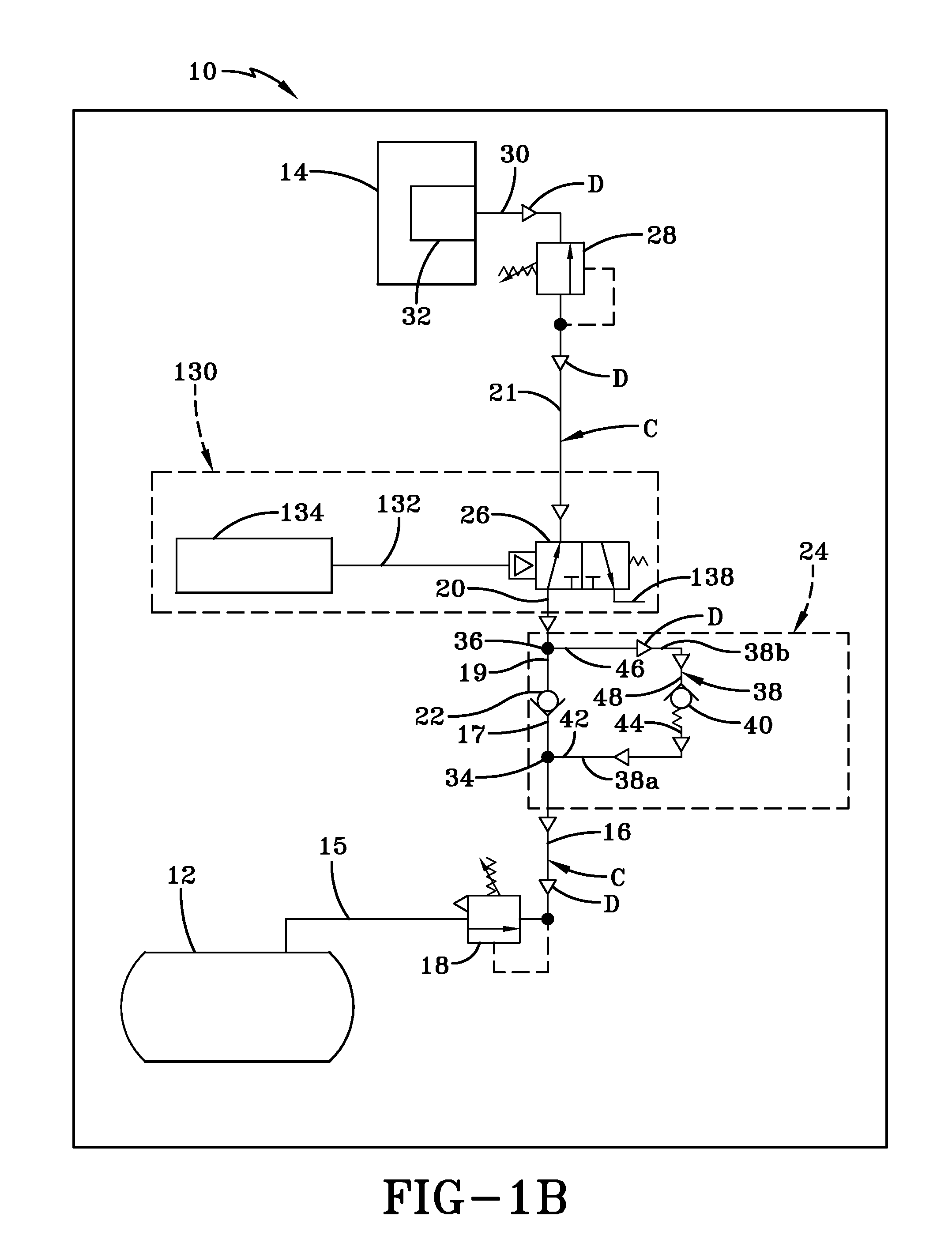 Tire inflation system with discrete deflation circuit