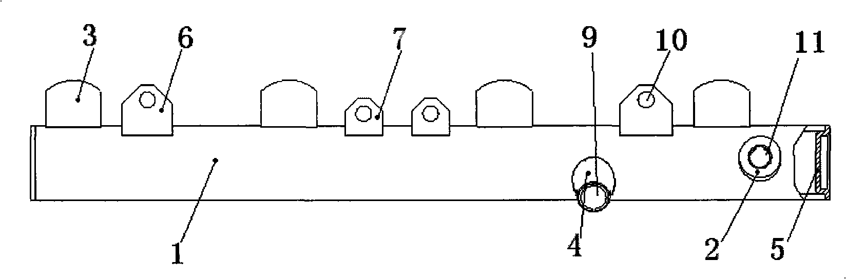 Gasoline engine high pressure oil rail