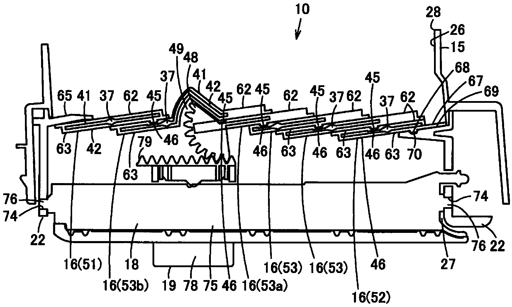 Air flow direction adjusting device and vehicle air conditioning device