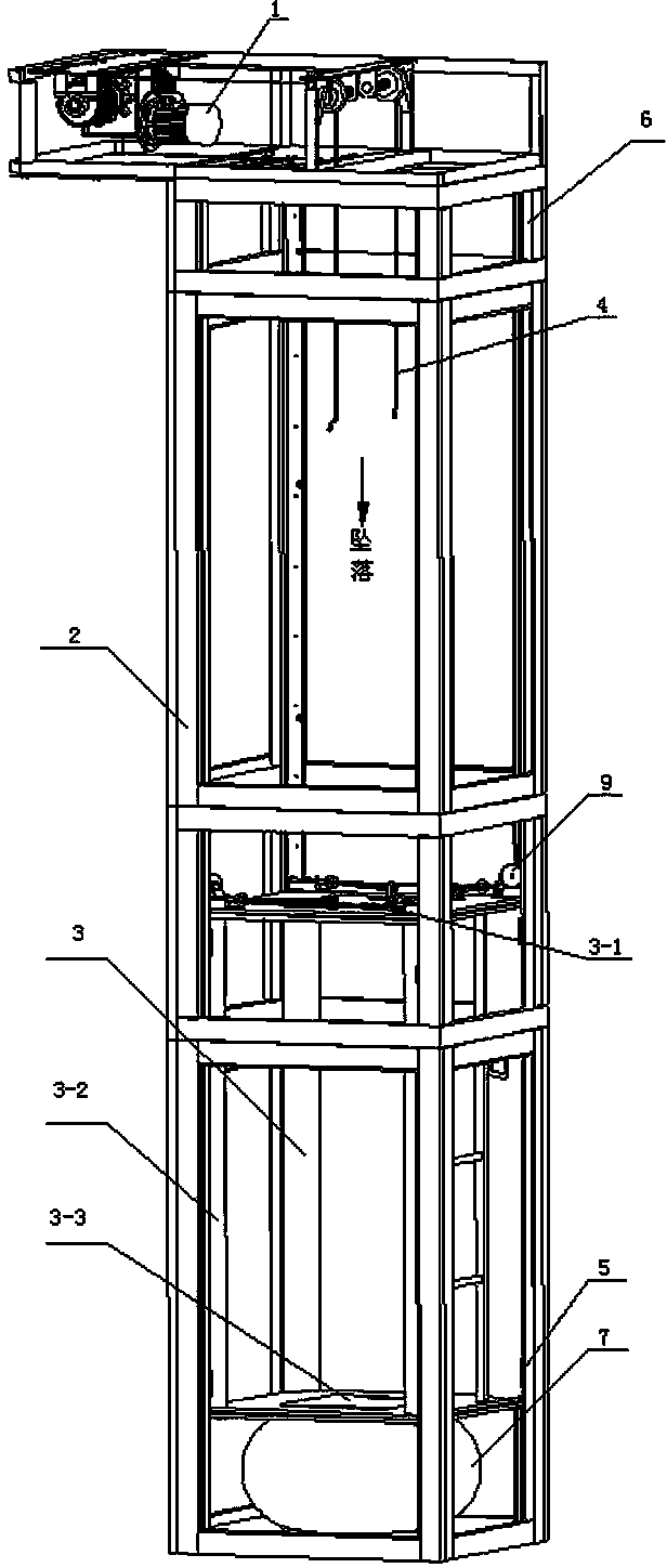 Elevator with airbag protector