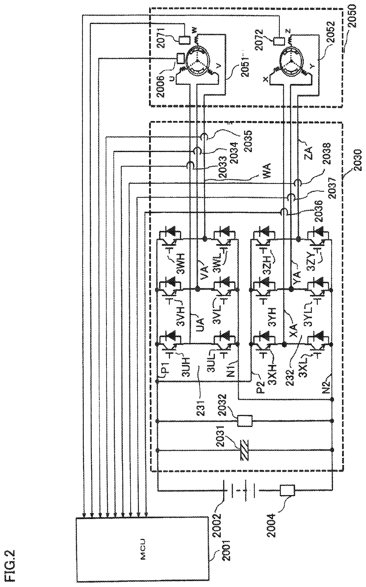 Multigroup-multiphase rotating-electric-machine driving apparatus