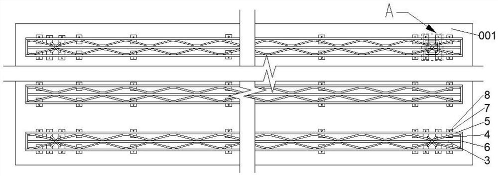 Non-dismantling bottom die floor plate for different-surface construction and construction method