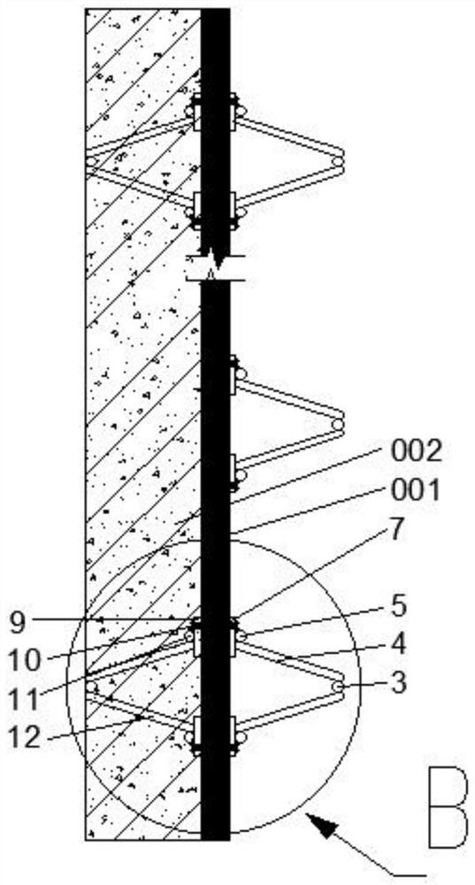 Non-dismantling bottom die floor plate for different-surface construction and construction method